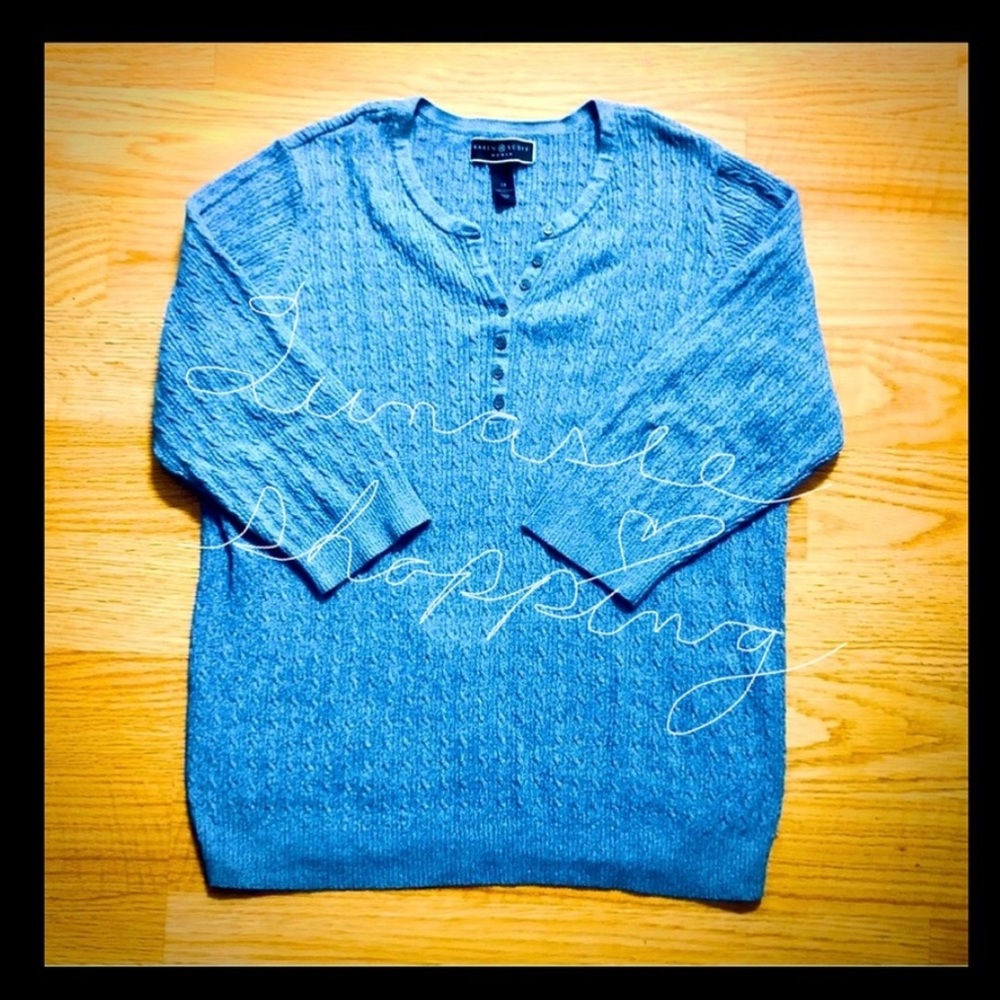 Karen Scott Blue Sweater